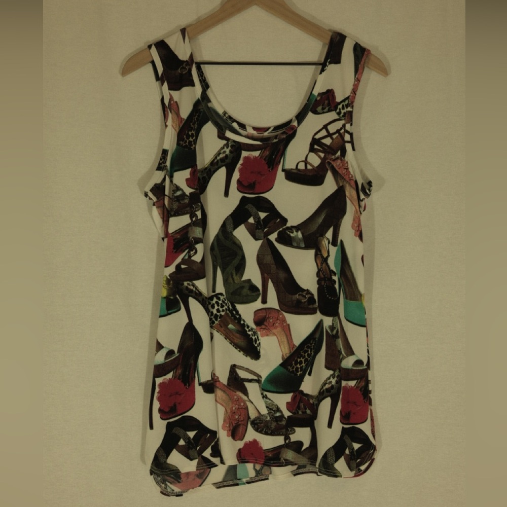 vintage high heel shoe tank top